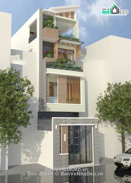 Nhà phố 4 tầng,Nhà lệch tầng,4 tầng,Nhà phố lệch tầng